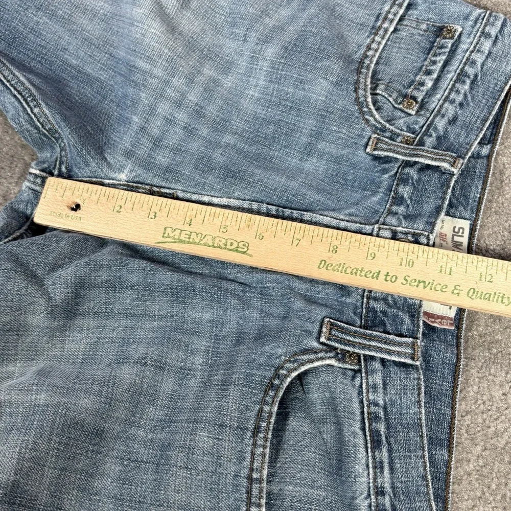Levis 514 Jeans Mens 33x32 Slim Straight Fit Light Wash Blue Denim Cotton Y2K